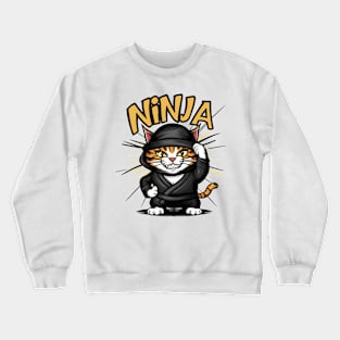 Ninja cute cat Crewneck Sweatshirt